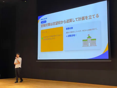 「受験対策は志望校から逆算して計画を立てる」講演スライド